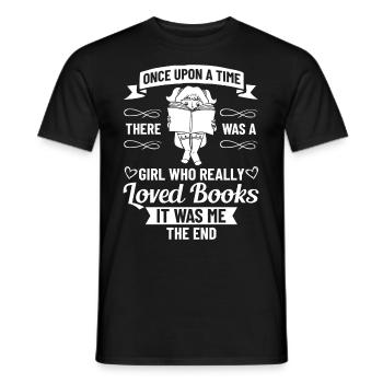 Book Girls Read Women Bookworm Librarian - Men's T-Shirt - black - Front - AI Model Male 178 light (178cm)