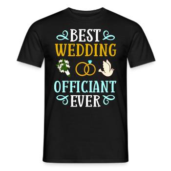 Trauungsleiter Eheoffizier Priester Pfarrer Ehe - Männer T-Shirt - Schwarz - Vorne - AI Model Male 178 light (178cm)