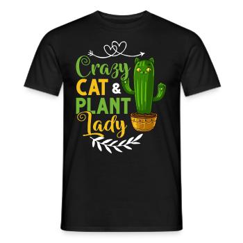 Catcus Cactus Chat Plantes Succulentes Cactus - T-shirt homme - noir - Devant - AI Model Male 178 light (178cm)