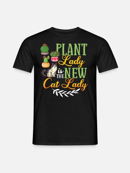 Catcus Cactus Katze Sukkulente Pflanze Kakteen - Männer T-Shirt - Schwarz