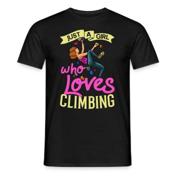 Felsklettern Klettern Indoor Bouldern Mädchen Wand - Männer T-Shirt - Schwarz - Vorne - AI Model Male 178 light (178cm)