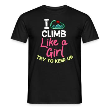 Felsklettern Klettern Indoor Bouldern Mädchen Wand - Männer T-Shirt - Schwarz - Vorne - AI Model Male 178 light (178cm)