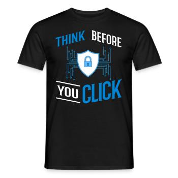 Cyber Security Information Computer Sicherheit - Männer T-Shirt - Schwarz - Vorne - AI Model Male 178 light (178cm)