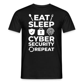 Cyber Security Information Computer Sicherheit - Männer T-Shirt - Schwarz - Vorne - AI Model Male 178 light (178cm)