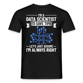 Datenwissenschaftler Data Science Wissenschaft - Männer T-Shirt - Schwarz - Vorne - AI Model Male 178 light (178cm)
