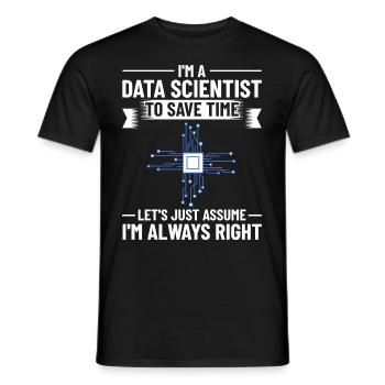 Datenwissenschaftler Data Science Wissenschaft - Männer T-Shirt - Schwarz - Vorne - AI Model Male 178 light (178cm)