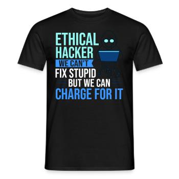 Ethical Hacker Security Computer Hacking - Men's T-Shirt - black - Front - AI Model Male 178 light (178cm)