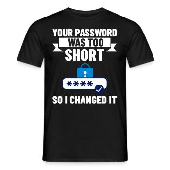 Passwort Hacker Sicherheit Computer Hacking - Männer T-Shirt - Schwarz - Vorne - AI Model Male 178 light (178cm)
