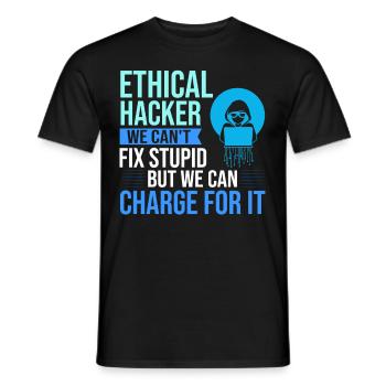 Ethical Hacker Security Computer Hacking - Men's T-Shirt - black - Front - AI Model Male 178 light (178cm)