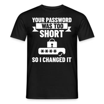 Passwort Hacker Sicherheit Computer Hacking - Männer T-Shirt - Schwarz - Vorne - AI Model Male 178 light (178cm)