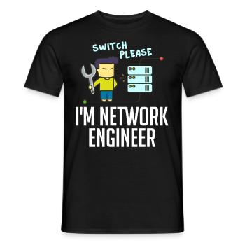 Netzwerkingenieur Network Engineer Computer - Männer T-Shirt - Schwarz - Vorne - AI Model Male 178 light (178cm)