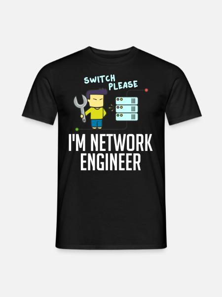 Netzwerkingenieur Network Engineer Computer - Männer T-Shirt - Schwarz