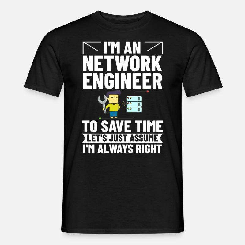 Netzwerkingenieur Network Engineer Computer - Men’s T-shirt - black