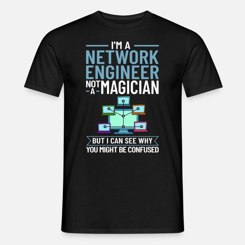 Netzwerkingenieur Network Engineer Computer - Men’s T-shirt - black