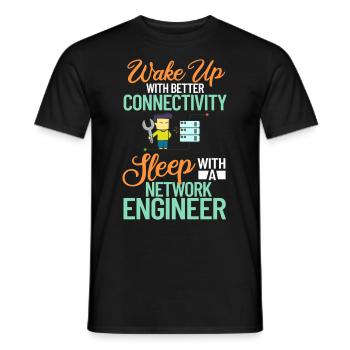 Netzwerkingenieur Network Engineer Computer - Männer T-Shirt - Schwarz - Vorne - AI Model Male 178 light (178cm)