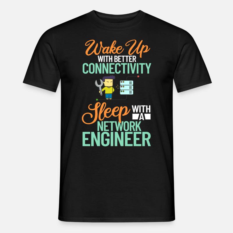 Netzwerkingenieur Network Engineer Computer - Männer T-Shirt - Schwarz