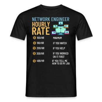 Netzwerkingenieur Network Engineer Computer - Männer T-Shirt - Schwarz - Vorne - AI Model Male 178 light (178cm)
