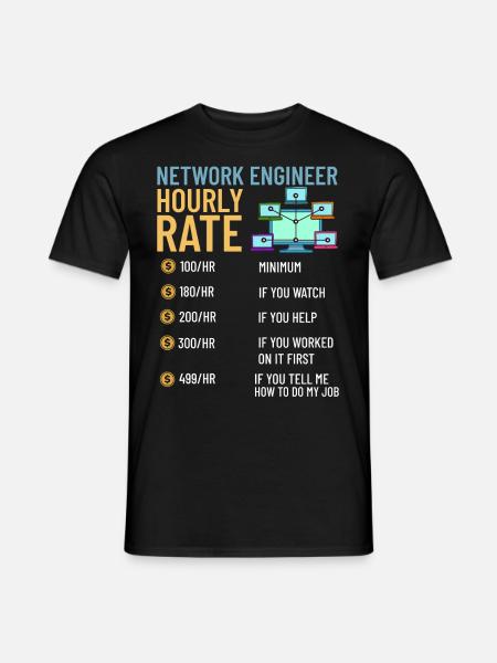 Netzwerkingenieur Network Engineer Computer - Männer T-Shirt - Schwarz