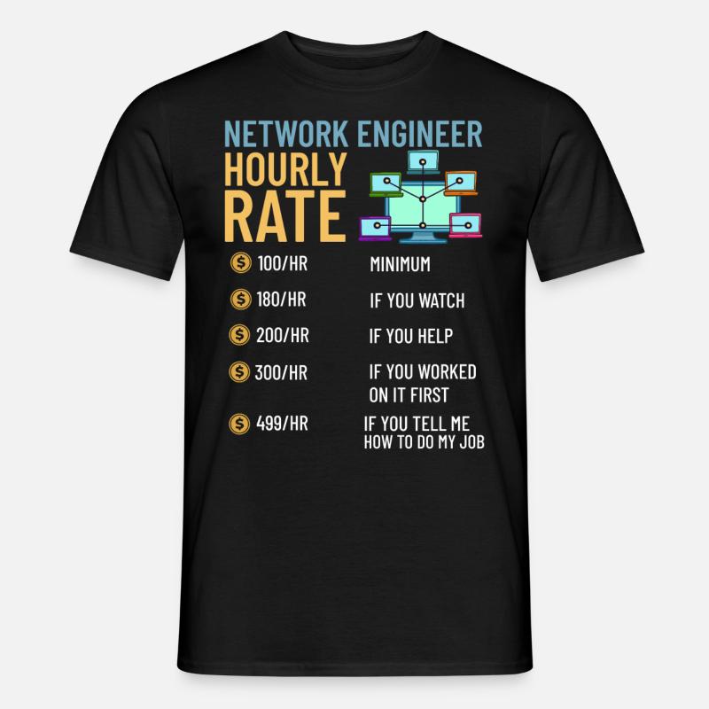 Netzwerkingenieur Network Engineer Computer - Men’s T-shirt - black