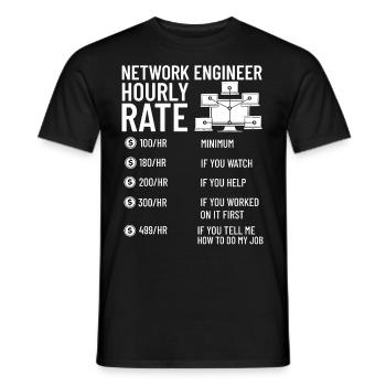 Netzwerkingenieur Network Engineer Computer - Männer T-Shirt - Schwarz - Vorne - AI Model Male 178 light (178cm)