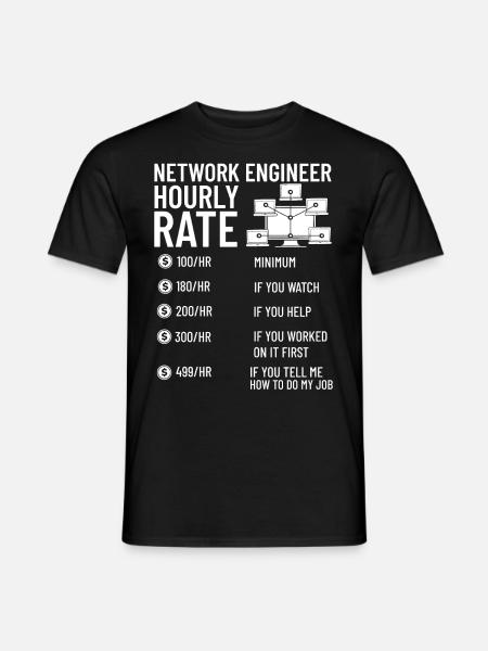 Netzwerkingenieur Network Engineer Computer - Men's T-Shirt - black