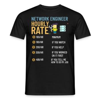 Netzwerkingenieur Network Engineer Computer - Männer T-Shirt - Schwarz - Vorne - AI Model Male 178 light (178cm)