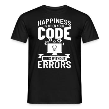 Software Development Software Developer Developer - Men's T-Shirt - black - Front - AI Model Male 178 light (178cm)