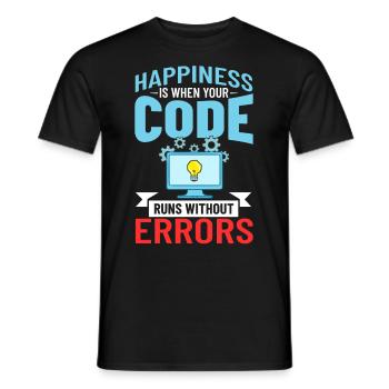 Software Development Software Developer Developer - Men's T-Shirt - black - Front - AI Model Male 178 light (178cm)