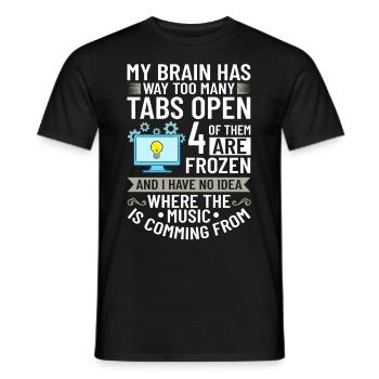 Software Development Software Developer Developer - Men's T-Shirt - black - Front - AI Model Male 178 light (178cm)