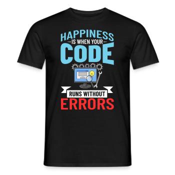 Software Development Software Developer Developer - Men's T-Shirt - black - Front - AI Model Male 178 light (178cm)