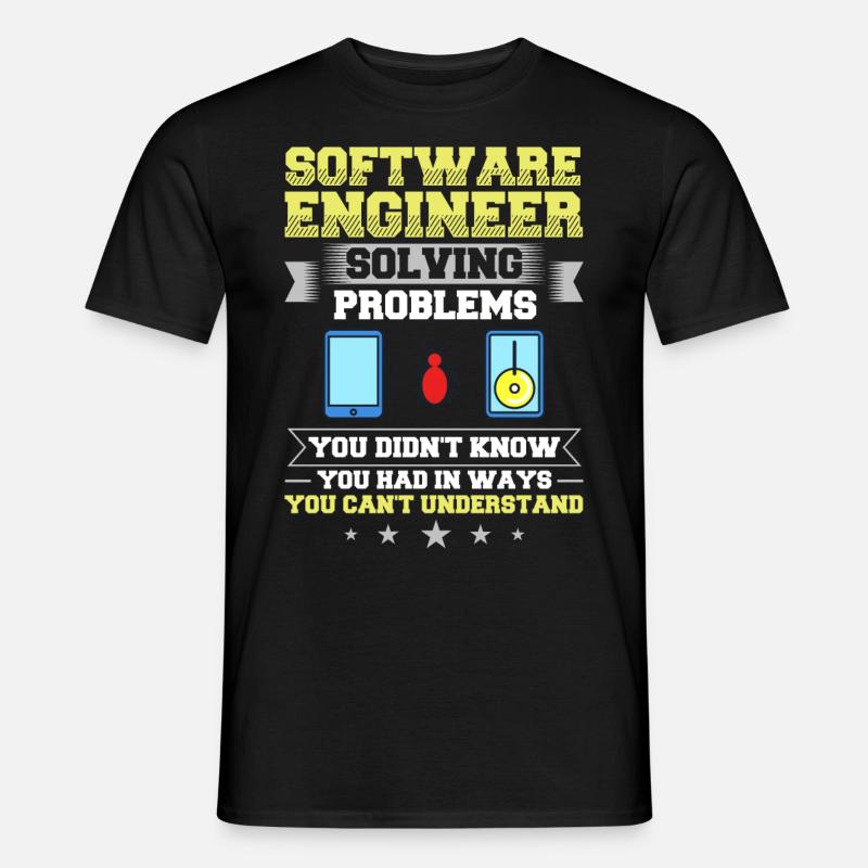 Software Engineering Softwaretechnik Ingenieur - Männer T-Shirt - Schwarz