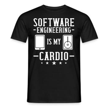 Software Engineering Software Engineering Engineer - Men's T-Shirt - black - Front - AI Model Male 178 light (178cm)