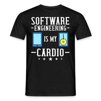 Software Engineering Software Engineering Engineer - Men's T-Shirt - black - Front - AI Model Male 178 light (178cm)