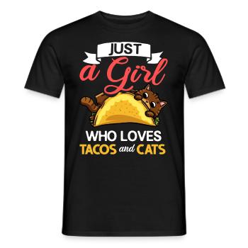 Tacocat Taco Chat Chat Chat Fast Food - T-shirt homme - noir - Devant - AI Model Male 178 light (178cm)