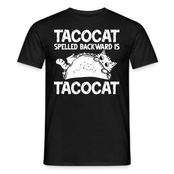 Tacocat Taco Chat Chat Chat Fast Food - T-shirt homme - noir - Devant - AI Model Male 178 light (178cm)
