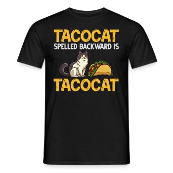 Tacocat Taco Chat Chat Chat Fast Food - T-shirt homme - noir - Devant - AI Model Male 178 light (178cm)