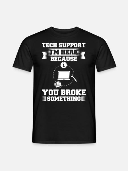 Soporte técnico Asistencia técnica de TI Helpdesk - Camiseta hombre - negro
