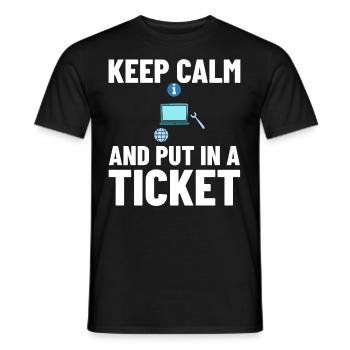 Support technique Assistance technique informatique Helpdesk - T-shirt homme - noir - Devant - AI Model Male 178 light (178cm)