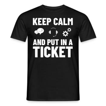 Tech Support IT Technical Assistance Helpdesk - Men's T-Shirt - black - Front - AI Model Male 178 light (178cm)