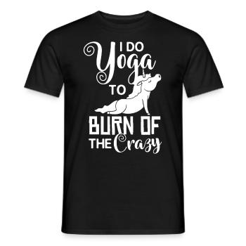 Yoga Licorne Débutant Entraînement Citations Méditation - T-shirt homme - noir - Devant - AI Model Male 178 light (178cm)
