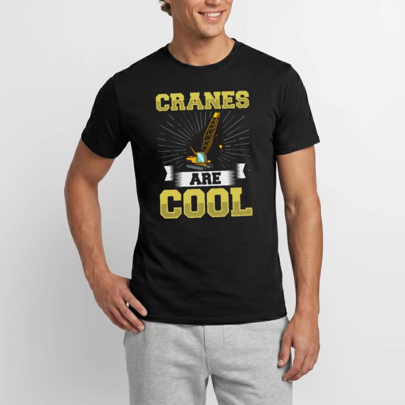 Crane Operator Construction Worker Crane Tower Training Men's T-Shirt