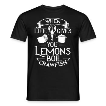 Crabs Cooking Pot Tails Crab Lobster - Men's T-Shirt - black - Front - AI Model Male 178 light (178cm)