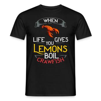 Krebse Kochen Topf Schwänze Krabben Hummer - Männer T-Shirt - Schwarz - Vorne - AI Model Male 178 light (178cm)