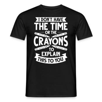 Crayon Box Colored Pencil Wax Case Wax Crayon - Men's T-Shirt - black - Front - AI Model Male 178 light (178cm)