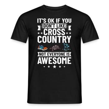 Cross Country Running Crosslauf Geländelauf Laufen - T-shirt homme - noir - Devant - AI Model Male 178 light (178cm)