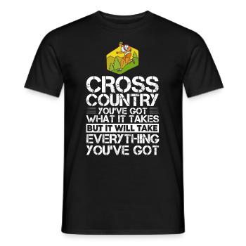 Cross Country Running Crosslauf Geländelauf Laufen - T-shirt homme - noir - Devant - AI Model Male 178 light (178cm)