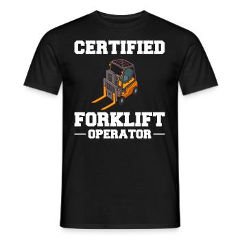Gabelstapler Fahrer Stapler Hubstapler Hubwagen - Männer T-Shirt - Schwarz - Vorne - AI Model Male 178 light (178cm)