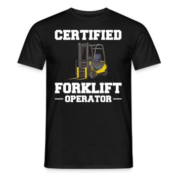 Gabelstapler Fahrer Stapler Hubstapler Hubwagen - Männer T-Shirt - Schwarz - Vorne - AI Model Male 178 light (178cm)