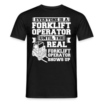 Gabelstapler Fahrer Stapler Hubstapler Hubwagen - Männer T-Shirt - Schwarz - Vorne - AI Model Male 178 light (178cm)