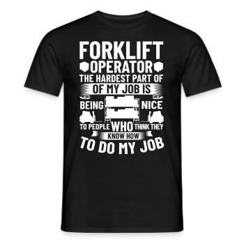 Gabelstapler Fahrer Stapler Hubstapler Hubwagen - Männer T-Shirt - Schwarz - Vorne - AI Model Male 178 light (178cm)